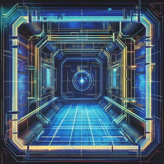 Chromamanga style, Midjourney V6.1: technical infrastructure blueprint schematics