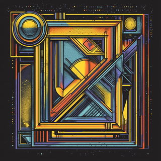 Chromamanga style, Midjourney V6.1: typographic composition with large letters
