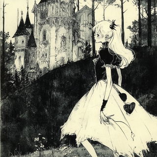 Impastomorph style, Midjourney V6.1: retro fairy-tale illustration