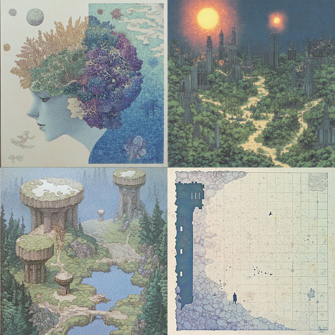 Stained Rift Iconography style, Midjourney V6.1, render 1 of 4