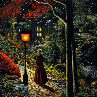 Risocephalics style, Midjourney V6.1: retro fairy-tale illustration