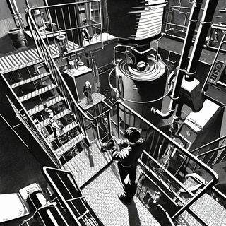 Risocephalics style, Midjourney V6.1: black-and-white manga comic strip