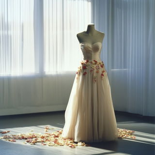 Florascope style, Midjourney V6.1: haute-couture fashion outfit