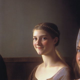 Florascope style, Midjourney V6.1: classical 18th-century oil painting