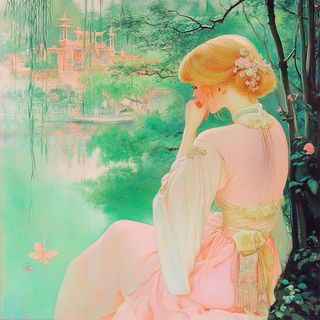 Reliefornament style, Midjourney V6.1: retro fairy-tale illustration