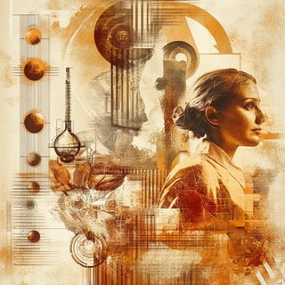 Saltleaf Gilding style, Midjourney V6.1: editorial illustration for popular scientific magazine cover