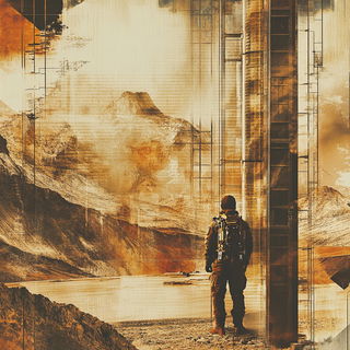 Saltleaf Gilding style, Midjourney V6.1: cinematic shot from sci-fi movie