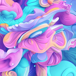 Neonbarocline style, Midjourney V6.1: abstract 3D render