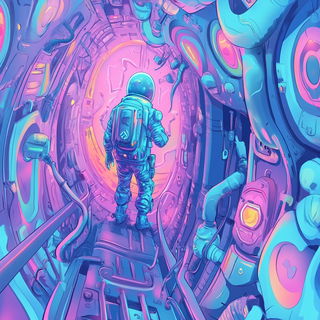 Neonbarocline style, Midjourney V6.1: cinematic shot from sci-fi movie