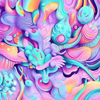Neonbarocline style, Midjourney V6.1: creative pattern composition