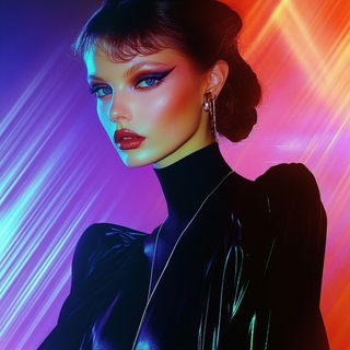 Voltage Thicket style, Midjourney V6.1: photographic portrait of female protagonist