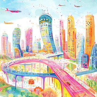 Castle Cuir style, Midjourney V6.1: megacity with futuristic bioarchitecture