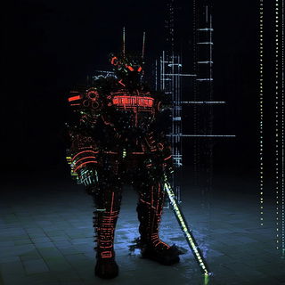 Scarlet Plumage Theater style, Midjourney V6.1: concept art character design of retropunk steam knight