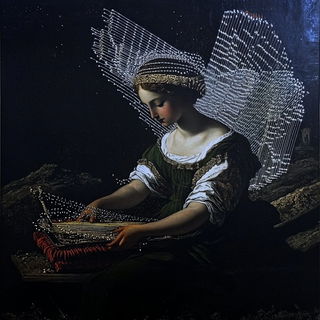 Scarlet Plumage Theater style, Midjourney V6.1: classical 18th-century oil painting
