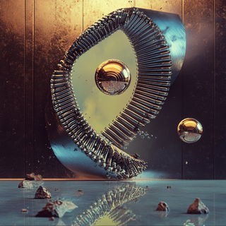 Verdantoon style, Midjourney V6.1: abstract 3D render