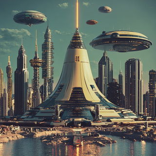 Verdantoon style, Midjourney V6.1: megacity with futuristic bioarchitecture
