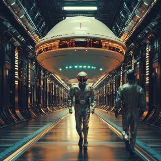Verdantoon style, Midjourney V6.1: cinematic shot from sci-fi movie