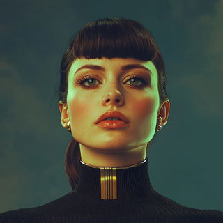 Verdantoon style, Midjourney V6.1: photographic portrait of female protagonist