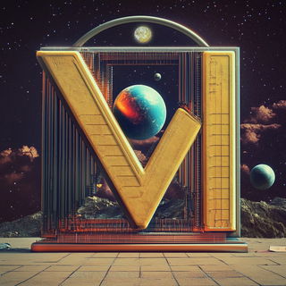 Verdantoon style, Midjourney V6.1: typographic composition with large letters