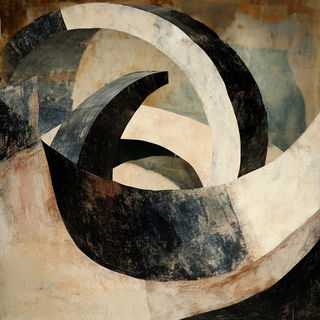 Parachute Ligature style, Midjourney V6.1: abstract 3D render