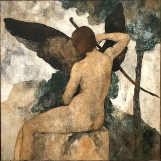 Parachute Ligature style, Midjourney V6.1: classical 18th-century oil painting