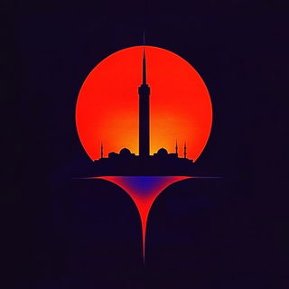 Inkbound Sky Fables style, Midjourney V6.1: bold minimalist logo design for Istanbul city municipal services