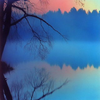 Inkbound Sky Fables style, Midjourney V6.1: realistic landscape photograph of quiet dawn