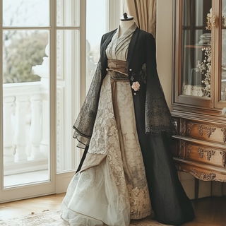 Malachite Koi Oratorio style, Midjourney V6.1: haute-couture fashion outfit