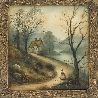 Gouachintarsia style, Midjourney V6.1: classical 18th-century oil painting