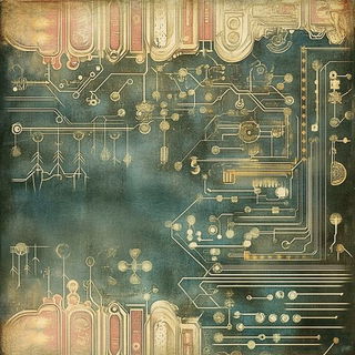 Gouachintarsia style, Midjourney V6.1: technical infrastructure blueprint schematics