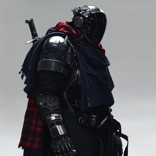 Coralvangard style, Midjourney V6.1: concept art character design of retropunk steam knight