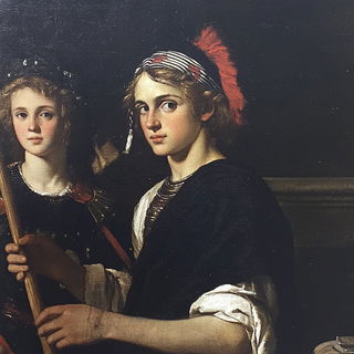Coralvangard style, Midjourney V6.1: classical 18th-century oil painting