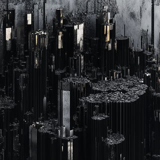 Brushgrain style, Midjourney V6.1: megacity with futuristic bioarchitecture