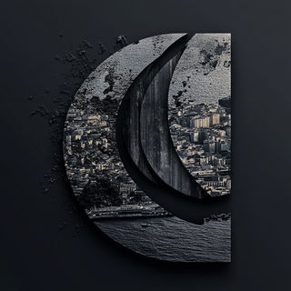 Brushgrain style, Midjourney V6.1: bold minimalist logo design for Istanbul city municipal services