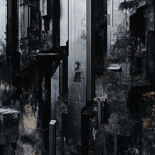 Brushgrain style, Midjourney V6.1: cinematic shot from sci-fi movie