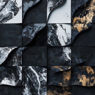 Brushgrain style, Midjourney V6.1: creative pattern composition