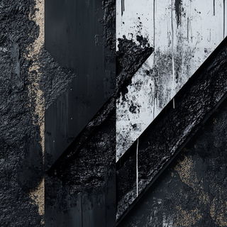 Brushgrain style, Midjourney V6.1: typographic composition with large letters