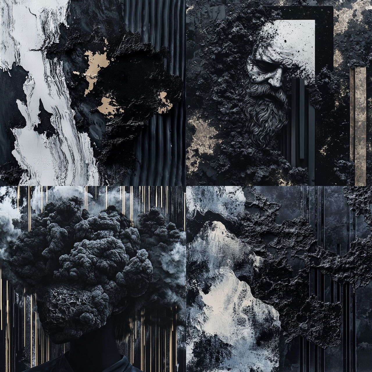 Brushgrain style, Midjourney V6.1, render 1 of 4