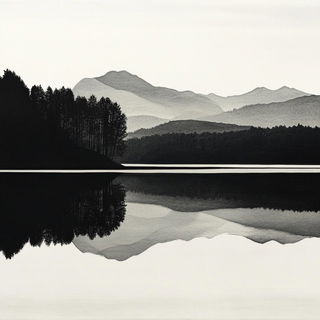 Monumentrail style, Midjourney V6.1: realistic landscape photograph of quiet dawn