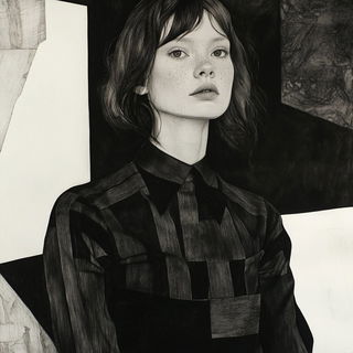Monumentrail style, Midjourney V6.1: photographic portrait of female protagonist