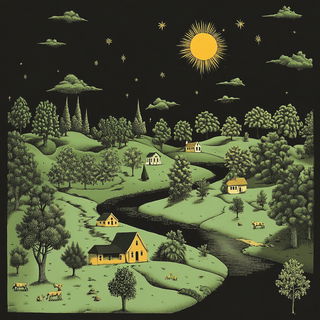 Tealcrest Folklore style, Midjourney V6.1: traditional folk art