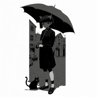 Tealcrest Folklore style, Midjourney V6.1: black-and-white manga comic strip