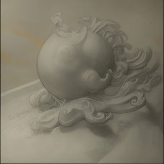 Sepia Morphograph style, Midjourney V6.1: abstract 3D render