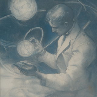 Sepia Morphograph style, Midjourney V6.1: editorial illustration for popular scientific magazine cover