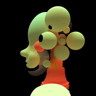 Inkscar style, Midjourney V6.1: abstract 3D render
