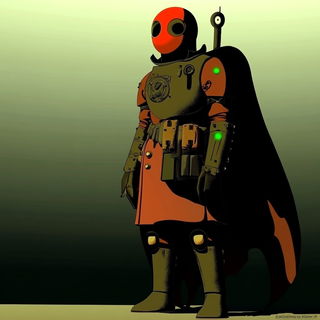 Inkscar style, Midjourney V6.1: concept art character design of retropunk steam knight