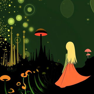 Inkscar style, Midjourney V6.1: retro fairy-tale illustration