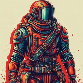 Washwander style, Midjourney V6.1: concept art character design of retropunk steam knight