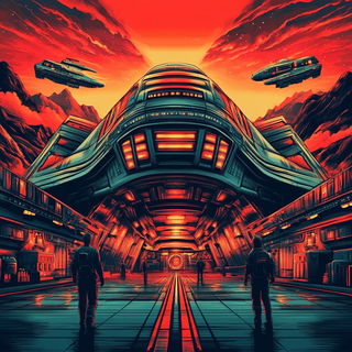 Washwander style, Midjourney V6.1: cinematic shot from sci-fi movie