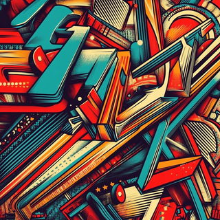 Washwander style, Midjourney V6.1: typographic composition with large letters